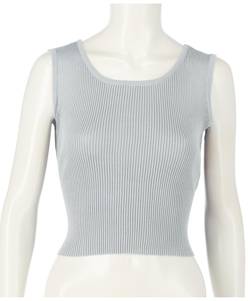 ANAP（アナップ）の「バックリボンニットタンクトップ（タンクトップ・レディース・ライトブルー/ブラック/アイボリー/イエロー×グリーン・FREE）」の15枚目の写真