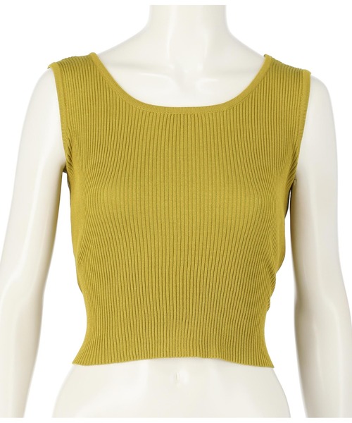 ANAP（アナップ）の「バックリボンニットタンクトップ（タンクトップ・レディース・ライトブルー/ブラック/アイボリー/イエロー×グリーン・FREE）」の16枚目の写真