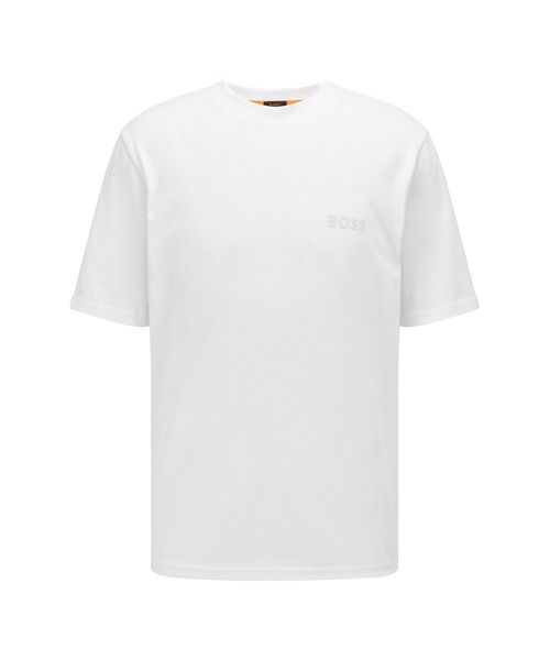 BOSS（ボス）の「【オンライン限定】ラバープリントロゴ コットンジャージー Tシャツ（Tシャツ/カットソー・メンズ・ブラック/ホワイト・S/M/XL/XXL/L）」の7枚目の写真