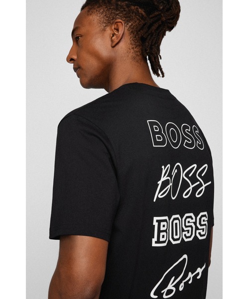 BOSS（ボス）の「【オンライン限定】ラバープリントロゴ コットンジャージー Tシャツ（Tシャツ/カットソー・メンズ・ブラック/ホワイト・S/M/XL/XXL/L）」の8枚目の写真