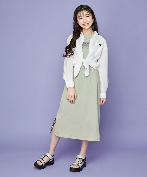 SISTER JENNI（SISTER JENNI）の「シンプルシアーシャツ（シャツ/ブラウス・キッズ・オフホワイト/ミント/イエロー・140cm/160cm/150cm/130cm）」の4枚目の写真