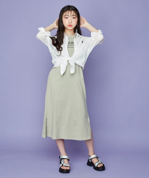 SISTER JENNI（SISTER JENNI）の「シンプルシアーシャツ（シャツ/ブラウス・キッズ・オフホワイト/ミント/イエロー・140cm/160cm/150cm/130cm）」の5枚目の写真