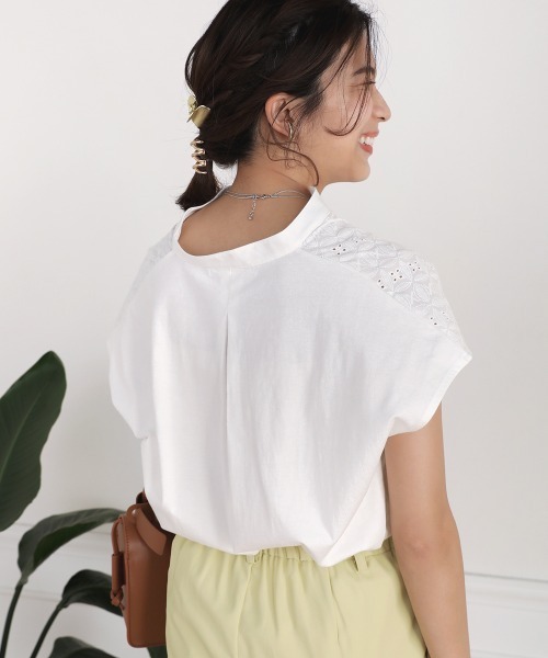 Bou Jeloud（ブージュルード）の「【WEB限定】レースカフタンチュニック（シャツ/ブラウス・レディース・ブラック/オフホワイト/オレンジ・FREE）」の7枚目の写真