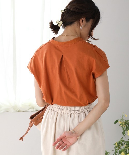 Bou Jeloud（ブージュルード）の「【WEB限定】レースカフタンチュニック（シャツ/ブラウス・レディース・ブラック/オフホワイト/オレンジ・FREE）」の16枚目の写真