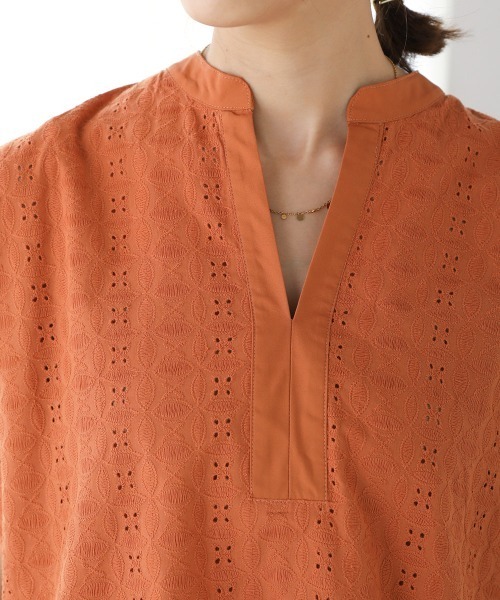 Bou Jeloud（ブージュルード）の「【WEB限定】レースカフタンチュニック（シャツ/ブラウス・レディース・ブラック/オフホワイト/オレンジ・FREE）」の17枚目の写真