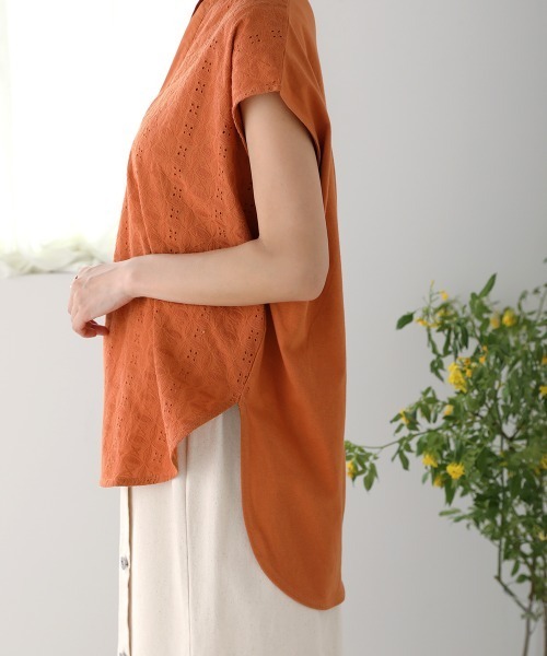 Bou Jeloud（ブージュルード）の「【WEB限定】レースカフタンチュニック（シャツ/ブラウス・レディース・ブラック/オフホワイト/オレンジ・FREE）」の19枚目の写真