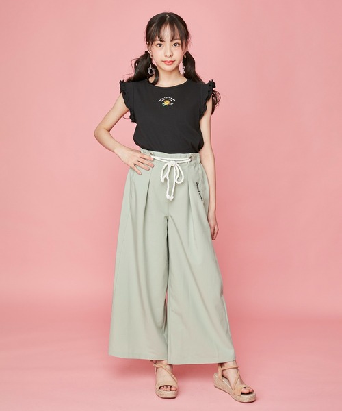 JENNI love(ジェニィラブ)の「テレコ袖メローバックリボントップス(Tシャツ/カットソー・キッズ・ブラック/ピンク/サックスブルー・130cm/160cm/150cm/140cm)」の12枚目の写真