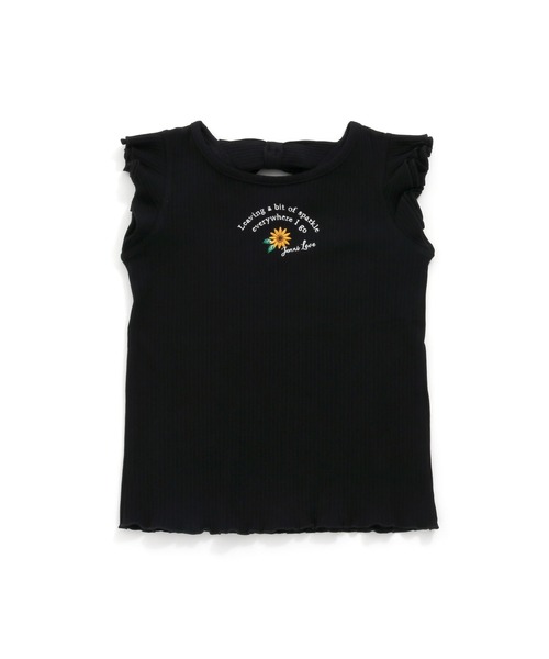 JENNI love(ジェニィラブ)の「テレコ袖メローバックリボントップス(Tシャツ/カットソー・キッズ・ブラック/ピンク/サックスブルー・130cm/160cm/150cm/140cm)」の6枚目の写真