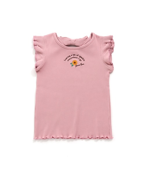 JENNI love(ジェニィラブ)の「テレコ袖メローバックリボントップス(Tシャツ/カットソー・キッズ・ブラック/ピンク/サックスブルー・130cm/160cm/150cm/140cm)」の9枚目の写真