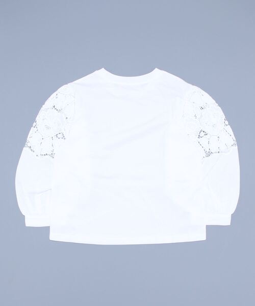 SEE BY CHLOE(シーバイクロエ)の「JERSEY TOP/ギピュールtシャツ(Tシャツ/カットソー・レディース・ホワイト/ブラック・M/S)」の3枚目の写真
