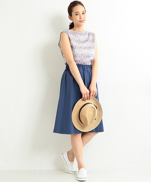 BEAMS LIGHTS Women's(ビームスライツ ウィメンズ)の「BEAMS LIGHTS / 柄×無地 リバーシブルスカート(スカート・レディース・ベージュ/ネイビー・ONE SIZE)」の20枚目の写真