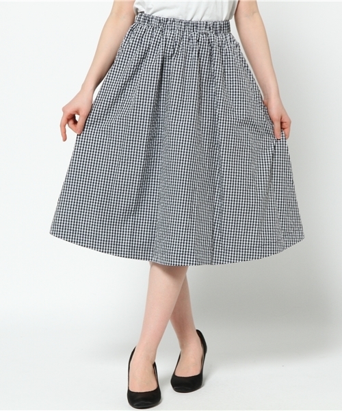 BEAMS LIGHTS Women's(ビームスライツ ウィメンズ)の「BEAMS LIGHTS / 柄×無地 リバーシブルスカート(スカート・レディース・ベージュ/ネイビー・ONE SIZE)」の11枚目の写真