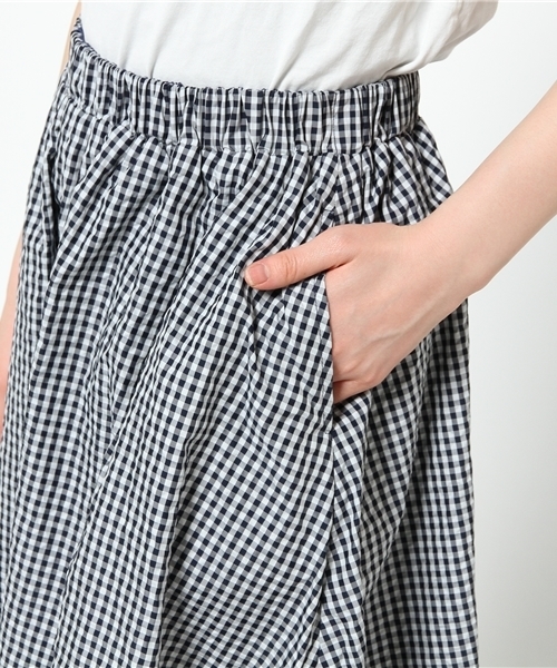 BEAMS LIGHTS Women's(ビームスライツ ウィメンズ)の「BEAMS LIGHTS / 柄×無地 リバーシブルスカート(スカート・レディース・ベージュ/ネイビー・ONE SIZE)」の7枚目の写真