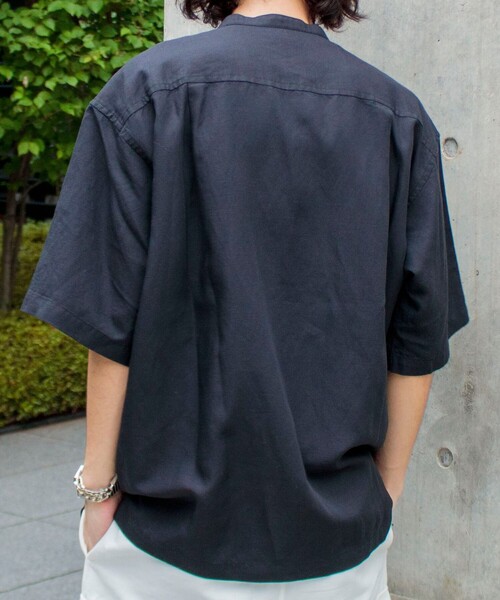 GLOSTER（グロスター）の「【WORK ABOUT/ワークアバウト】SUMMERY SHIRT プルオーバーシャツ スリーピング（シャツ/ブラウス・メンズ・ブラック/ネイビー/キャメル・S/M/L）」の8枚目の写真