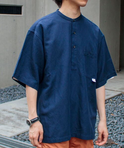 GLOSTER（グロスター）の「【WORK ABOUT/ワークアバウト】SUMMERY SHIRT プルオーバーシャツ スリーピング（シャツ/ブラウス・メンズ・ブラック/ネイビー/キャメル・S/M/L）」の13枚目の写真