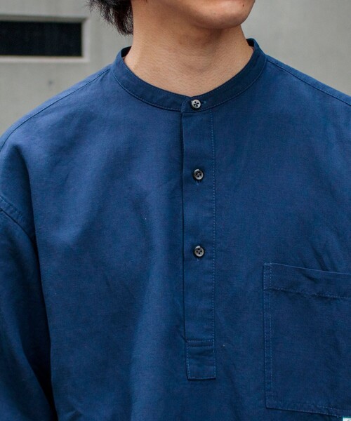 GLOSTER（グロスター）の「【WORK ABOUT/ワークアバウト】SUMMERY SHIRT プルオーバーシャツ スリーピング（シャツ/ブラウス・メンズ・ブラック/ネイビー/キャメル・S/M/L）」の14枚目の写真