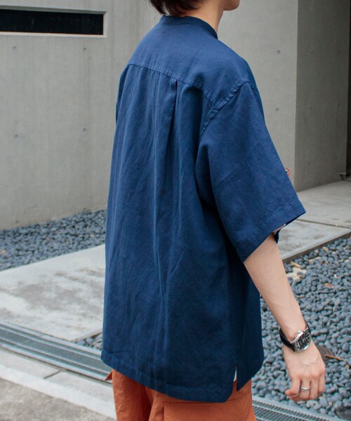 GLOSTER（グロスター）の「【WORK ABOUT/ワークアバウト】SUMMERY SHIRT プルオーバーシャツ スリーピング（シャツ/ブラウス・メンズ・ブラック/ネイビー/キャメル・S/M/L）」の16枚目の写真