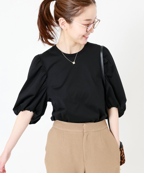 IENA(イエナ)の「バルーンスリーブプルオーバー(Tシャツ/カットソー・レディース・ブラック/ホワイト/カーキ・FREE)」の8枚目の写真