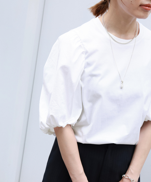 IENA(イエナ)の「バルーンスリーブプルオーバー(Tシャツ/カットソー・レディース・ブラック/ホワイト/カーキ・FREE)」の14枚目の写真