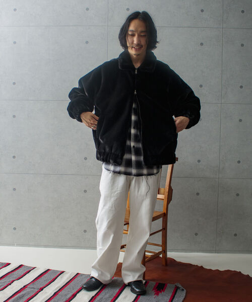 GLOSTER（グロスター）の「【GLOSTER/グロスター】フェイクファーブルゾン ビッグシルエット（その他アウター・メンズ・ブラック/ベージュ/グレー・M/L）」の13枚目の写真