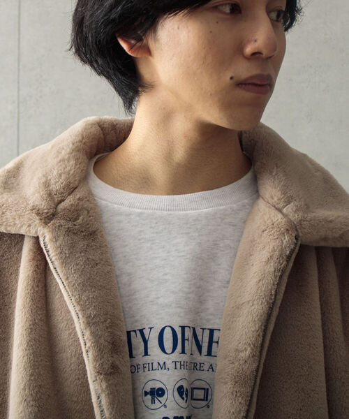 GLOSTER（グロスター）の「【GLOSTER/グロスター】フェイクファーブルゾン ビッグシルエット（その他アウター・メンズ・ブラック/ベージュ/グレー・M/L）」の15枚目の写真