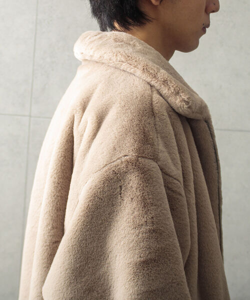 GLOSTER（グロスター）の「【GLOSTER/グロスター】フェイクファーブルゾン ビッグシルエット（その他アウター・メンズ・ブラック/ベージュ/グレー・M/L）」の20枚目の写真