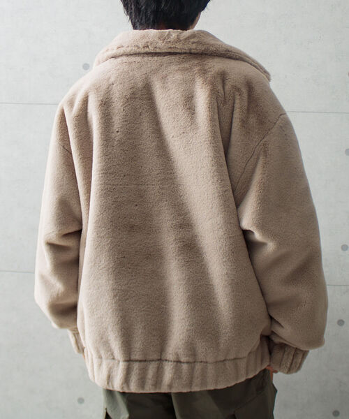 GLOSTER（グロスター）の「【GLOSTER/グロスター】フェイクファーブルゾン ビッグシルエット（その他アウター・メンズ・ブラック/ベージュ/グレー・M/L）」の21枚目の写真