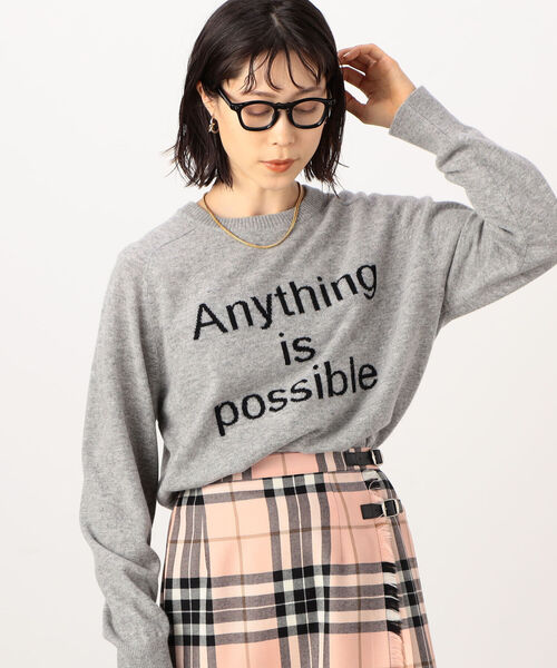 Rie Miller(リエミラー)の「ロゴニットジャガードクルーネックプルオーバーニット(ニット/セーター・レディース・ブラック/ライトグレー/ベージュ・38)」の13枚目の写真