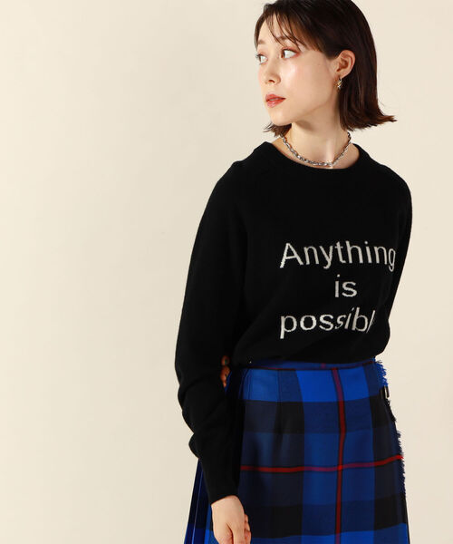 Rie Miller(リエミラー)の「ロゴニットジャガードクルーネックプルオーバーニット(ニット/セーター・レディース・ブラック/ライトグレー/ベージュ・38)」の15枚目の写真