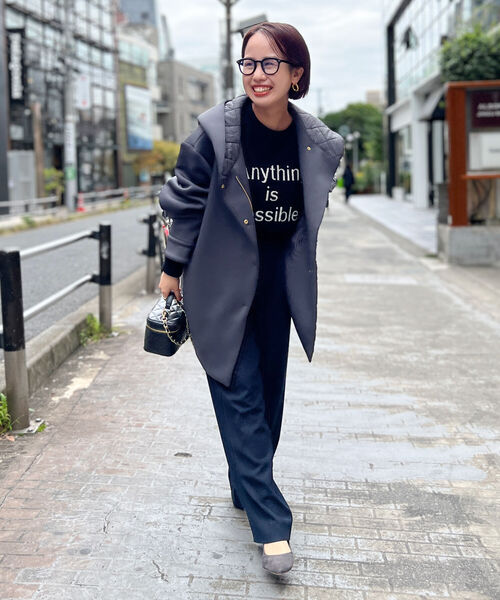 Rie Miller(リエミラー)の「ロゴニットジャガードクルーネックプルオーバーニット(ニット/セーター・レディース・ブラック/ライトグレー/ベージュ・38)」の19枚目の写真