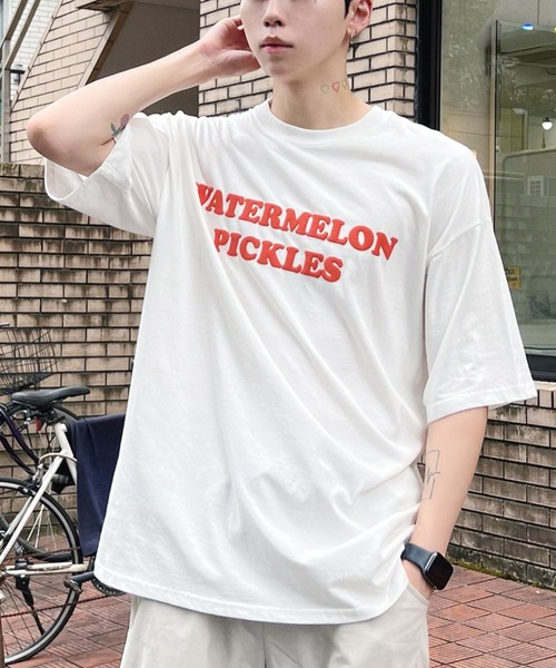 Figments(フィグメンツ)の「WATERMELON Tシャツ(Tシャツ/カットソー・レディース・ホワイト/ブラック/ピンク・FREE)」の1枚目の写真