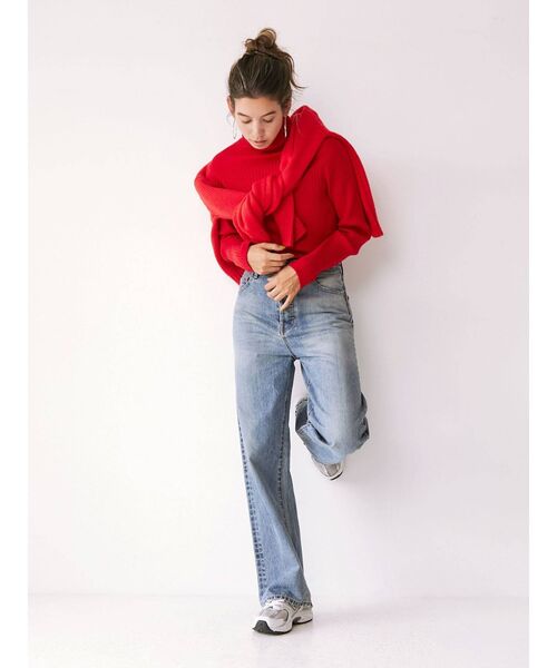 Ungrid（アングリッド）の「ウォッシャブルタートルニット（ニット/セーター・レディース・チャコールグレー/アイボリー/ヘザーグレー/グリーン/ブルー/オレンジ/レッド/ブラック・FREE）」の13枚目の写真