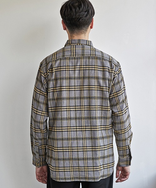 UNION STATION（ユニオンステーション）の「ネルチェックシャツ/ネルシャツ/綿100％（シャツ/ブラウス・メンズ・ベージュ/グレー/ベージュ系その他・LL/M/L）」の13枚目の写真
