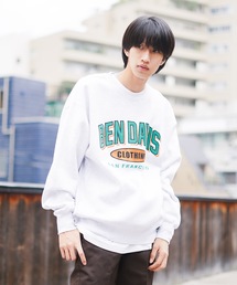 BEN DAVIS（ベンデイビス）の「【BEN DAVIS/ベンデイビス】 レトロロゴ カレッジロゴワッペン  裏起毛 クルースウェット トレーナー（スウェット・メンズ）」