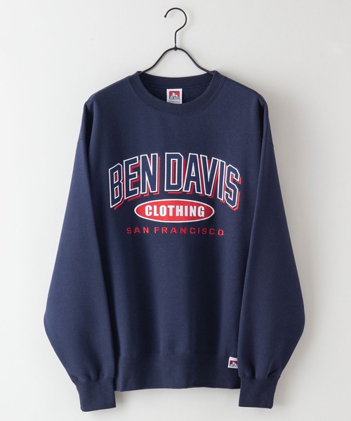 BEN DAVIS/ベンデイビス】 レトロロゴ カレッジロゴワッペン 裏