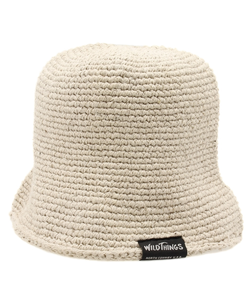 WILD THINGS（ワイルドシングス）の「WILDTHINGS / CROCHET HAT（ハット・メンズ・ナチュラル/ネイビー・ONE SIZE）」の2枚目の写真