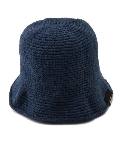 WILD THINGS（ワイルドシングス）の「WILDTHINGS / CROCHET HAT（ハット・メンズ・ナチュラル/ネイビー・ONE SIZE）」の6枚目の写真