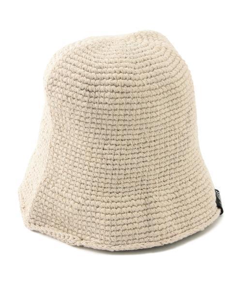 WILD THINGS（ワイルドシングス）の「WILDTHINGS / CROCHET HAT（ハット・メンズ・ナチュラル/ネイビー・ONE SIZE）」の4枚目の写真