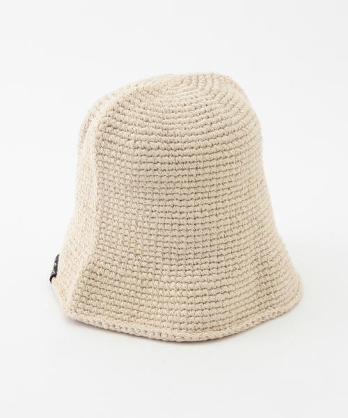 WILD THINGS（ワイルドシングス）の「WILDTHINGS / CROCHET HAT（ハット・メンズ・ナチュラル/ネイビー・ONE SIZE）」の5枚目の写真