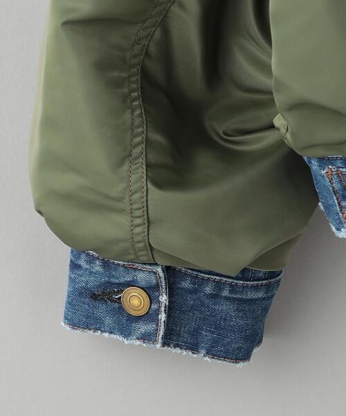 BEAUTY&YOUTH UNITED ARROWS（ビューティーアンドユースユナイテッドアローズ）の「＜Usedig＞MA-1×デニム ドッキング ジャケット -ウォッシャブル-（MA-1・レディース・オリーブ・1）」の5枚目の写真