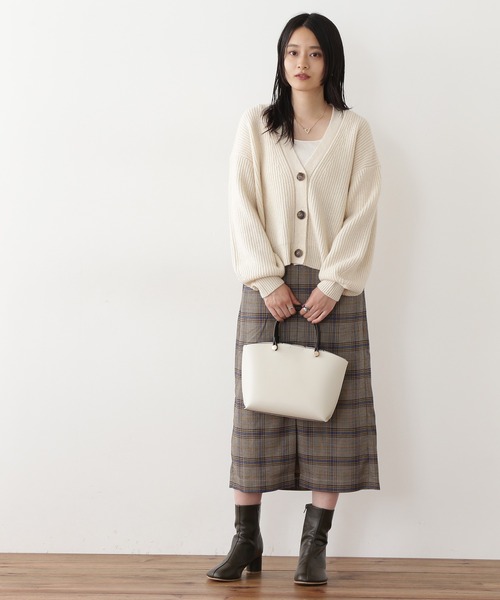 N.（N. Natural Beauty Basic）（エヌエヌナチュラルビューティーベーシック）の「◆ウール混ショートカーディガン（カーディガン/ボレロ・レディース・オフホワイト/ピンク/グリーン/チャコール・MEDIUM）」の11枚目の写真