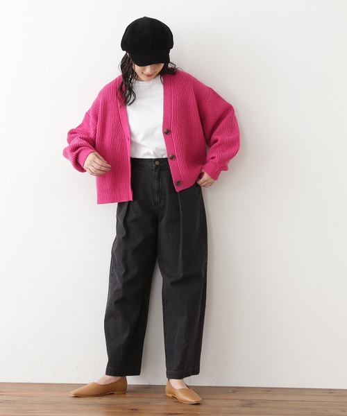 N.（N. Natural Beauty Basic）（エヌエヌナチュラルビューティーベーシック）の「◆ウール混ショートカーディガン（カーディガン/ボレロ・レディース・オフホワイト/ピンク/グリーン/チャコール・MEDIUM）」の15枚目の写真