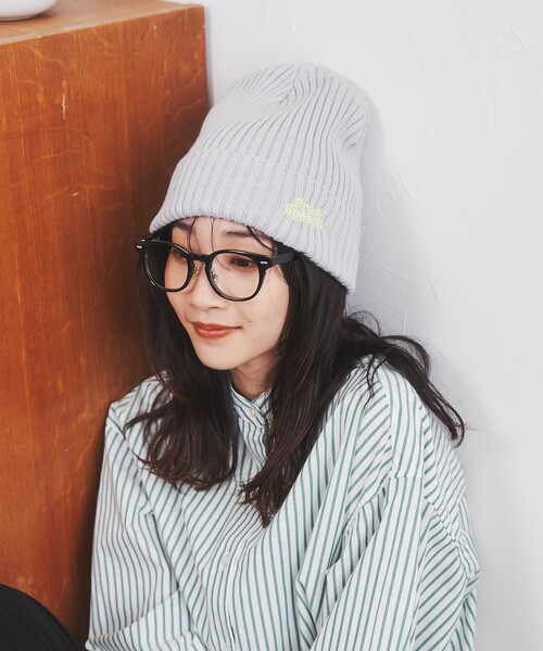 coen（コーエン）の「FreeSpeech(フリースピーチ)ニットワッチ（ニットキャップ/ビーニー・レディース・ライトグレー/ブラック・FREE）」の3枚目の写真