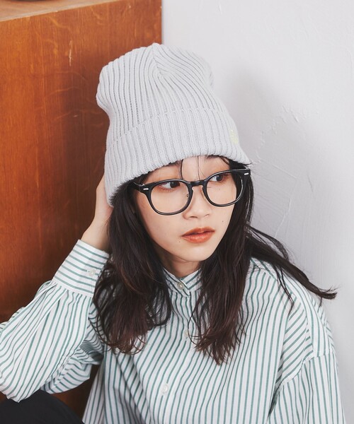 coen（コーエン）の「FreeSpeech(フリースピーチ)ニットワッチ（ニットキャップ/ビーニー・レディース・ライトグレー/ブラック・FREE）」の4枚目の写真