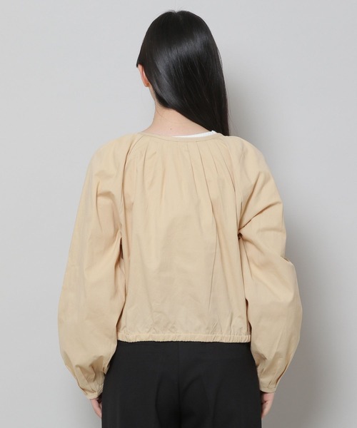 ALAND(エーランド)の「3.3Field Trip/PIN TUCK ZIP-UP 2275894(ノーカラージャケット・レディース・ブラック/ベージュ・FREE)」の16枚目の写真