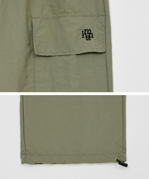 muahmuah（ムーアムーア）の「A'GEM/9 × .kom『muah muah/ムーアムーア』BALLOON FIT WIDE CARGO BANDING PANTS/バルーンフィットワイドカーゴパンツ（カーゴパンツ・レディース・ブラック/カーキ・FREE）」の4枚目の写真