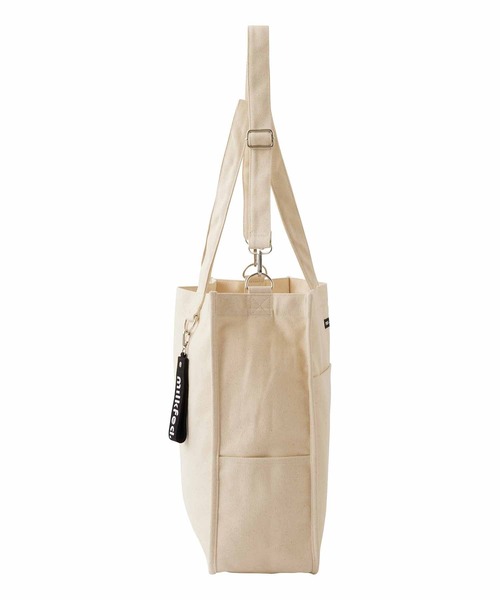 MILKFED.(ミルクフェド)の「ROUND LOGO 2WAY PC TOTE(ショルダーバッグ・レディース・ホワイト/ブラック/ライトピンク・ONE SIZE)」の5枚目の写真