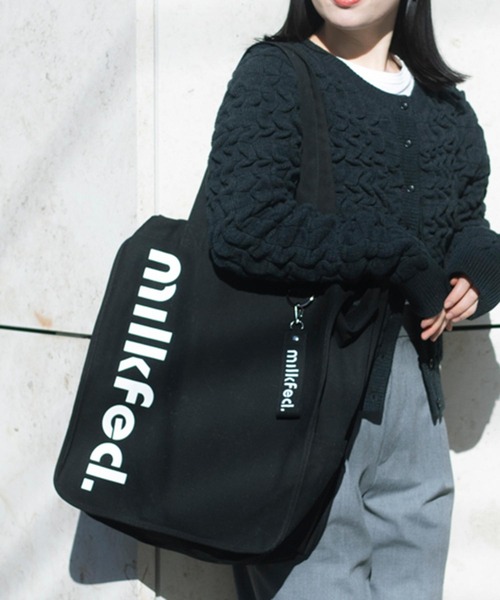 MILKFED.(ミルクフェド)の「ROUND LOGO 2WAY PC TOTE(ショルダーバッグ・レディース・ホワイト/ブラック/ライトピンク・ONE SIZE)」の19枚目の写真