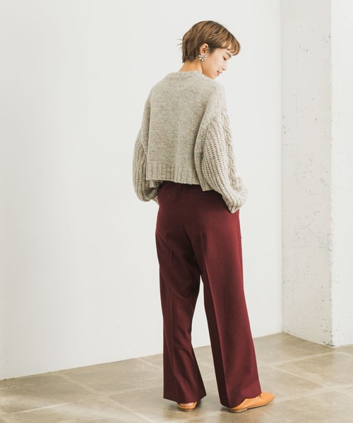 URBAN RESEARCH(アーバンリサーチ)の「ケーブルショートニット(ニット/セーター・レディース・オレンジ/ベージュ系その他/ブラウン・FREE)」の14枚目の写真