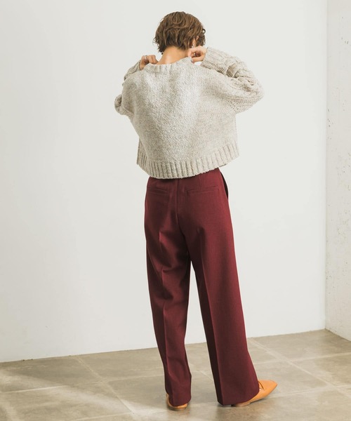 URBAN RESEARCH(アーバンリサーチ)の「ケーブルショートニット(ニット/セーター・レディース・オレンジ/ベージュ系その他/ブラウン・FREE)」の15枚目の写真